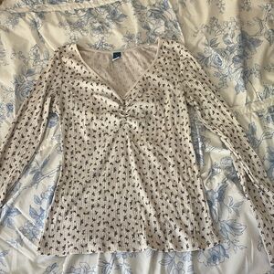 Floral coquette shirt